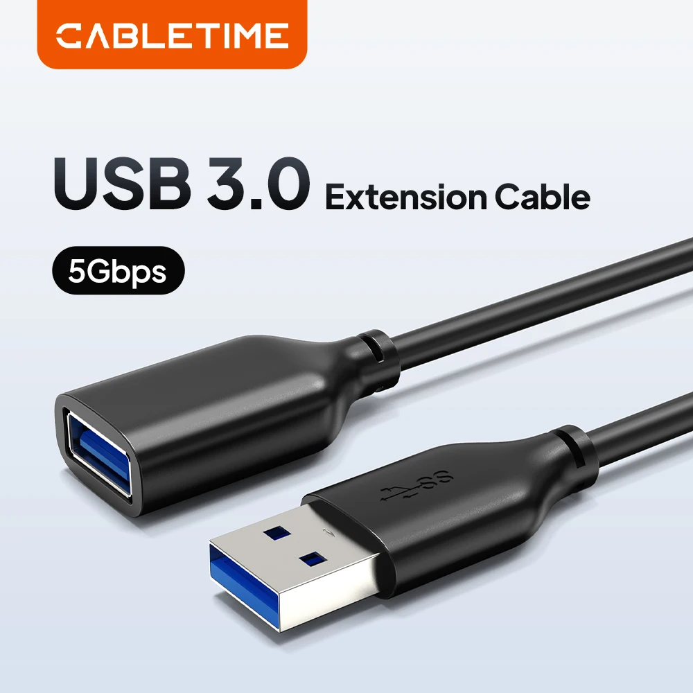 CABLETIME CA11 USB A 3.0 Male To Female Extension Cable (2M)
