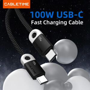 CABLETIME CUP1 100W USB C Fast Charging Braided Cable