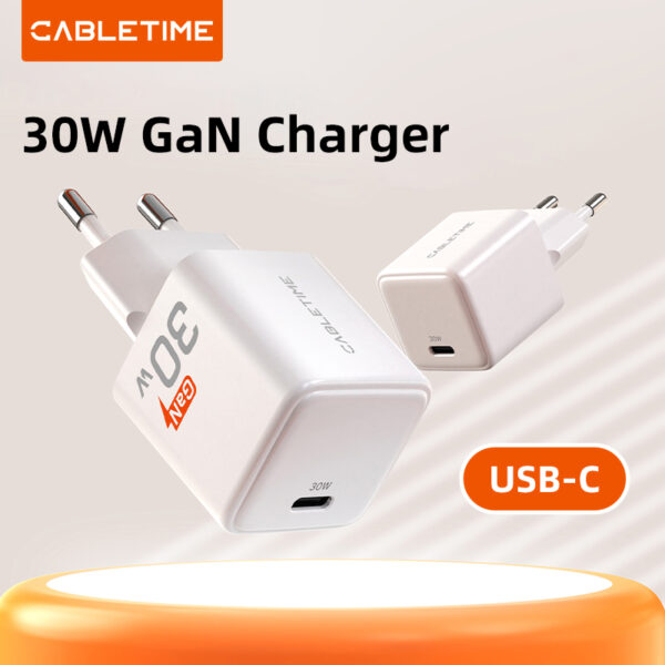 CABLETIME GA30W GaN 30W Ultra-Fast USB-C Wall Charger