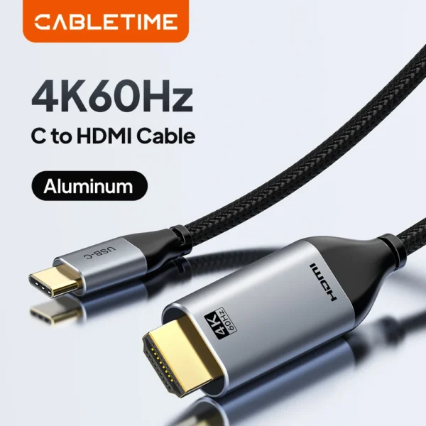 CABLETIME CC13K Premium USB Type C to HDMI 4K 60Hz Cable