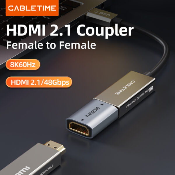 CABLETIME CP46U HDMI Female to Female 8K Extension Adapter