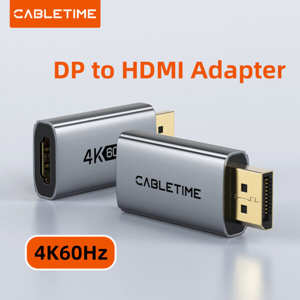 CABLETIME CP21A DisplayPort DP to HDMI 4K 60Hz Adapter